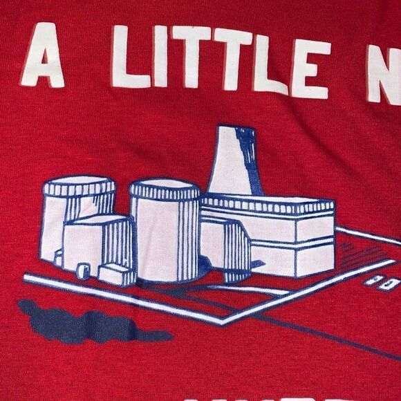 Vintage 70s Red T-Shirt Nuclear Humor XL A Little Nukie Never Hurt Anyone - Picture 7 of 16